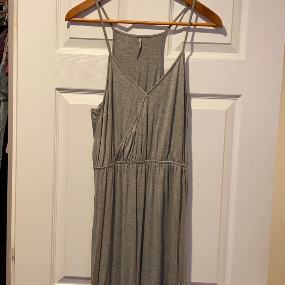 Gray cotton maxi